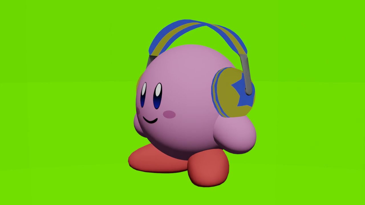 Kirby with headphones (HD Remake) YouTube
