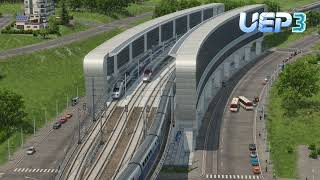 Transportfever3 : Elevated Curved Train Station
