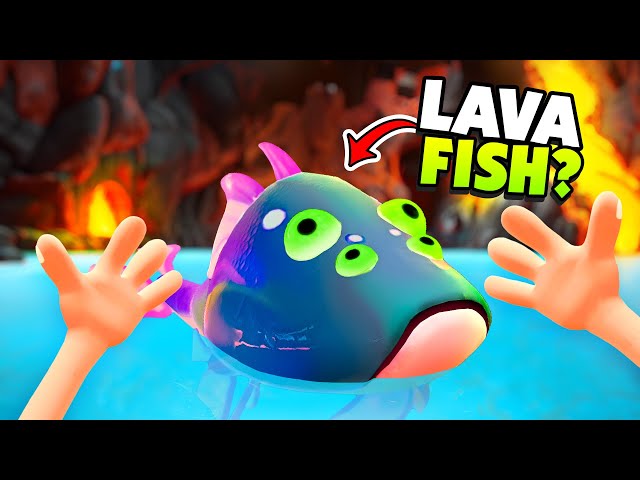 Catching the Alien LAVA Fish on a VOLCANO Planet! (VR Fishing)