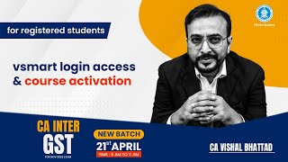 🛑 IMP Tutorial : Vsmart Login access & Course activation | Inter GST New Batch screenshot 3