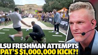 Can This LSU Freshman Win $1 Million In Pat McAfee's Field Goal Challenge!