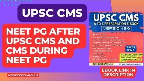 Can you do NEETPG after UPSC CMS & CMS during NEETPG ? #upsccms #neetpg