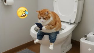 картинка: 😂 Постарайтесь не смеяться – подборка самых смешных кошек и собак 2025 года!