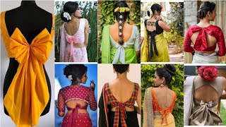 New Model Bow Knot Blouse Designsblouse Back Side Designs Bow Saree Blouse Designs