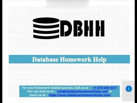 Database Homework Help