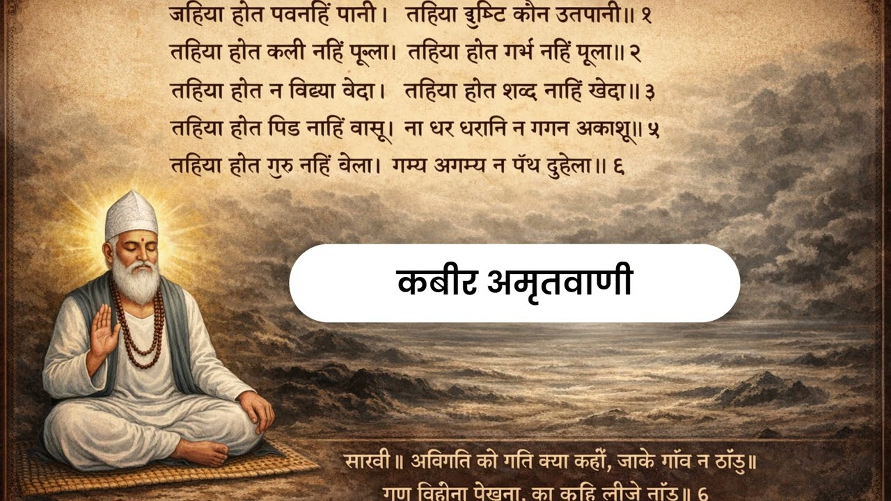 कबीर अमृतवाणी I परम सत्य निर्गुण, निराकार, अवर्णनीय और अद्वैत है I कबीर  निर्गुण–अवस्थात्मक दर्शन I