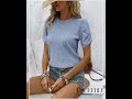 Ruched Round Neck Short Sleeve Top