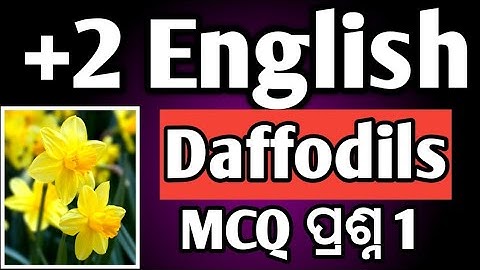English poem daffodils mcq 1 | +2 2nd year, #chseboardexam #chseodisha #hksir #mychseclass