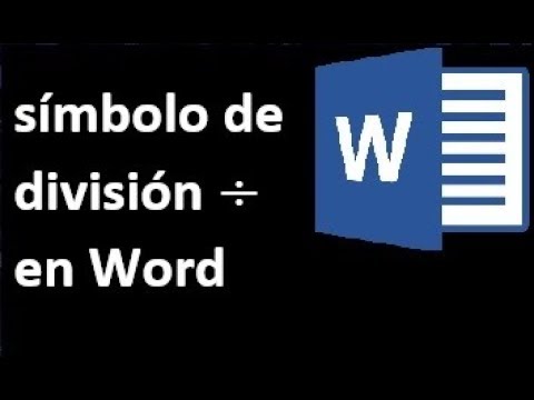 simbolo de division en word - YouTube