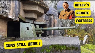 Hitlers remote fortress and gun is still here. UNREAL WW2 location.