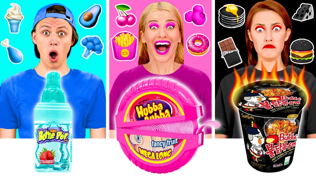 Food of The Same Colors Challenge | Funny Food Challenges by DoDo