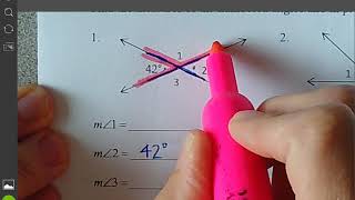 Vertical Angles & Linear Pairs Example 1 Explained