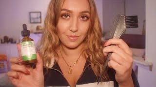 ASMR Hair Pulling - Migraine Relief (Brushing/Oiling/Scalp Massage/Hair Play/Hair Pulling/Braiding)