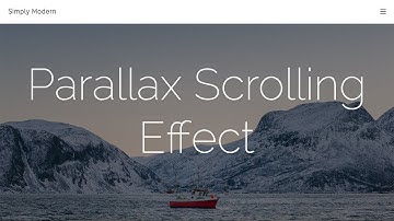 Parallax Scrolling Effect | With Javscript/jQuery & NO PLUGINS