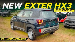 Hyundai Exter 2026 HX3 New Facelift Model 20+ New Updated Features All Detailed Review 