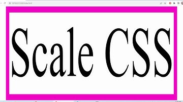 CSS scale(), scaleX() & scaleY()  functions of the transform property