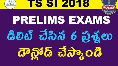 Download TS SI Prelims 6 Deleted Questions by manavidya