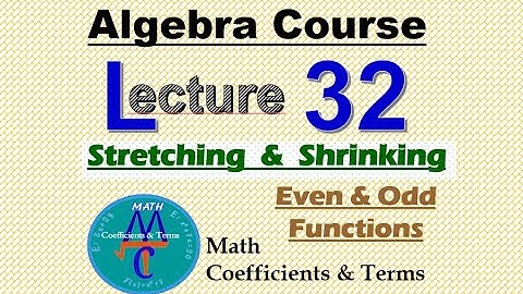 Algebra Course Lecture - 32 "Stretching & Shrinking"