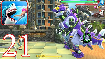 Hungry Shark World - Mecha Sharkjira | Gameplay Walkthrough Part 21