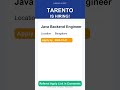 Tarento | Java Backend Engineer | Off Campus 2026 | Apply Now | Bangalore