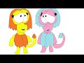 Red Fraggle & Mokey Fraggle (Cloth-less) Art by JAE (AAP)