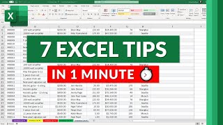 7 Microsoft Excel Tips in 1 minute ⏱ Learn useful MS Excel tricks quickly in 2021 #shorts screenshot 5