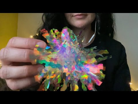 Holographic Fringe Crinkles ASMR | Shimmering Tapping & Soft Crunch Sounds✨