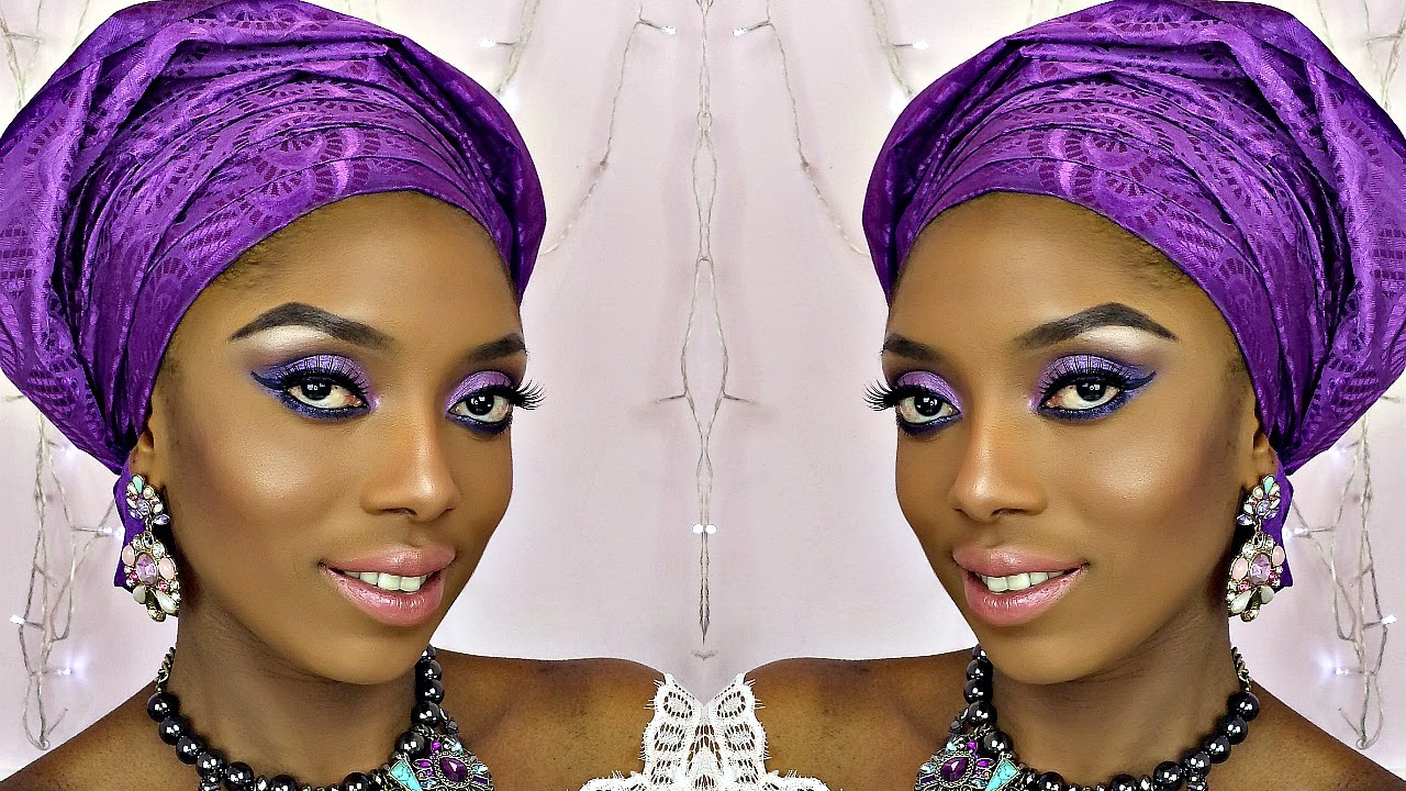 How To Tie Gele And Bridal Makeup Tutorial YouTube