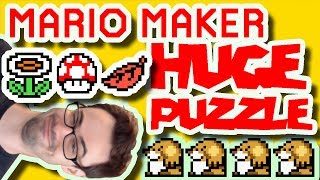 Mario Maker - Huge Epic Puzzle "Damage-Boost Bomber" (And New Puzzle Maker!)