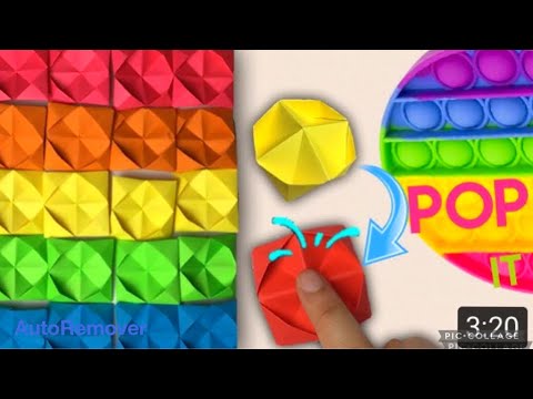 Origami POP IT without glue or tape! DIY paper fidget toys✨✨ اوريغامي بوب إت