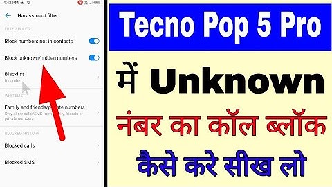 tecno Pop 5 pro me unknown number ka call block kaise kare ।block unknown number in tecno pop 5 pro