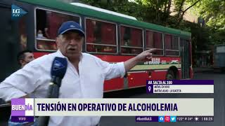 Tensión en un operativo de alcoholemia