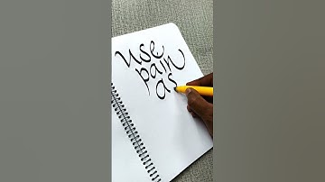 how to use chisel marker pen on paper by pramod #marker #markerpen #calligraphymasters