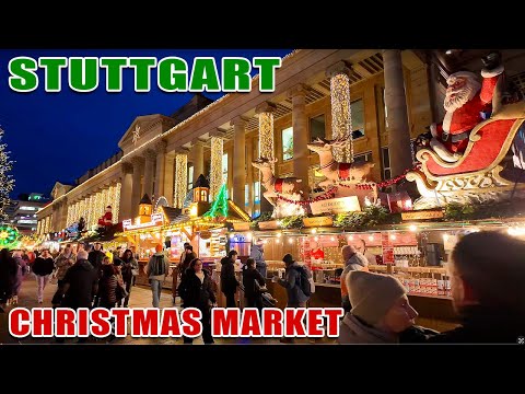 🎄🎅4K Walking Through Stuttgart's Christmas Market |✨The Best Germany Christmas Market Tour 2024