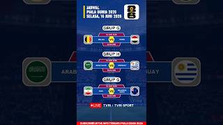 Jadwal Piala Dunia 2026 Hari Ini - Belgia vs Mesir - Arab Saudi vs Uruguay - Iran vs Selandia Baru