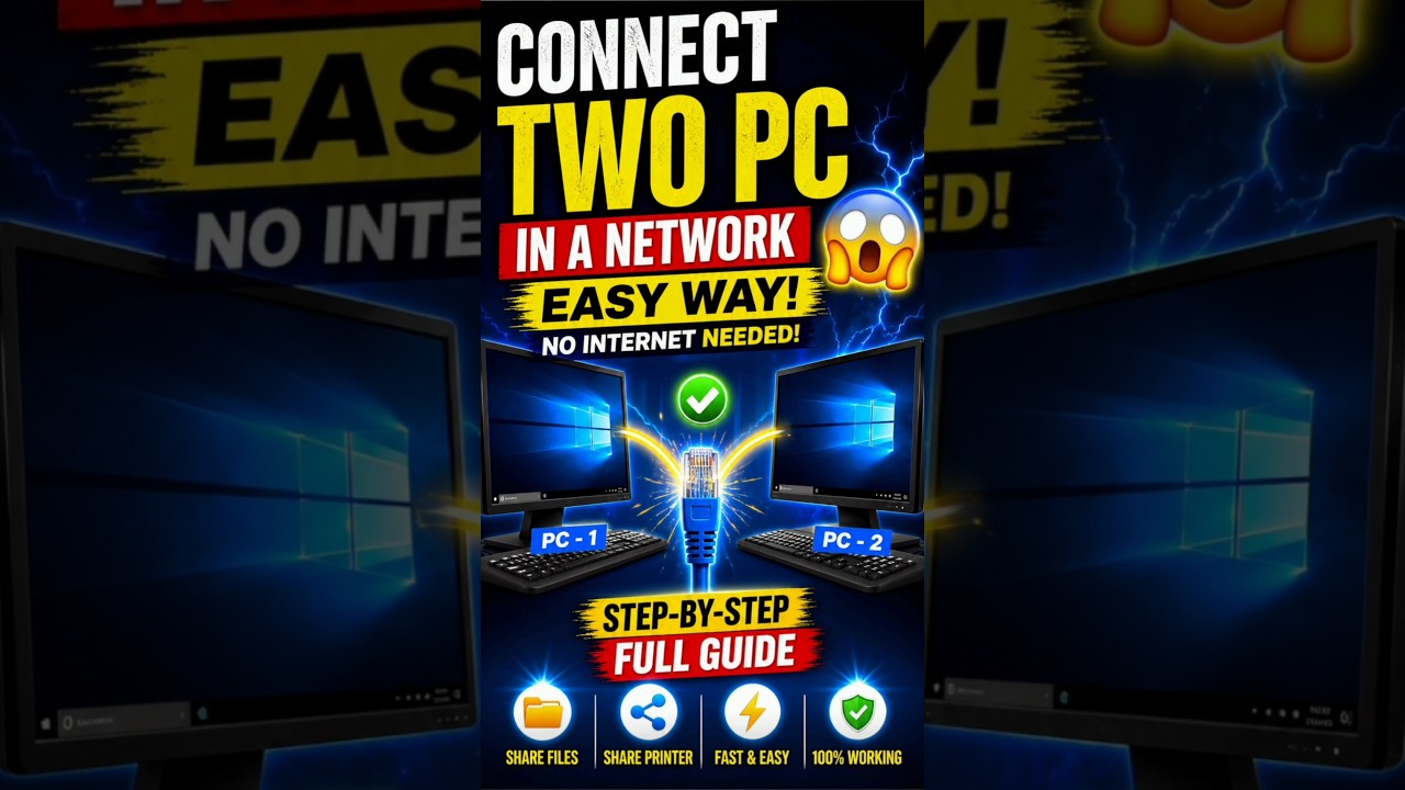 “How to Connect Two Computers in a Network (LAN) | Step-by-Step Guide 🔥 ...