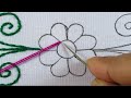 All New Amazing Flower Hand Embroidery Design Most Beautiful Flower Sewing Easy Following Tutorial