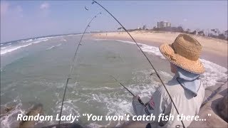 NOVELTY Whiting Fishing! Land Based Surf/Beach Fishing Sunshine Coast