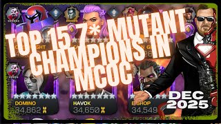 The BEST 15 MUTANT Champions Ranked! December 2025 MCOC Ranking Series Vid 11
