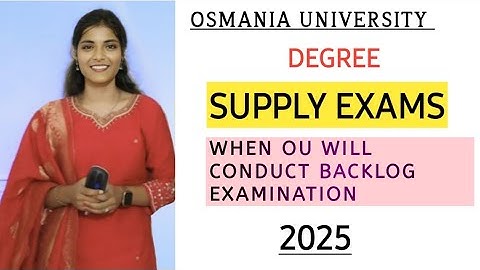 WHEN OSMANIA UNIVERSITY WILL CONDUCT BACKLOG EXAMINATION || SEMESTER 1 - 6 ||  @shivanipallela