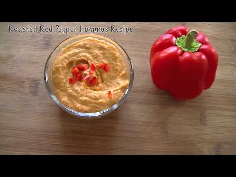 How to make Roasted Red Pepper Hummus | Easy Homemade Hummus Recipe