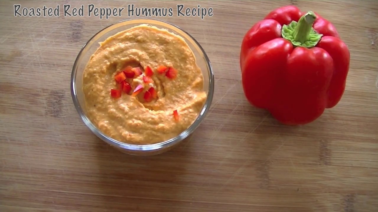 How to make Roasted Red Pepper Hummus | Easy Homemade Hummus Recipe | Eat East Indian