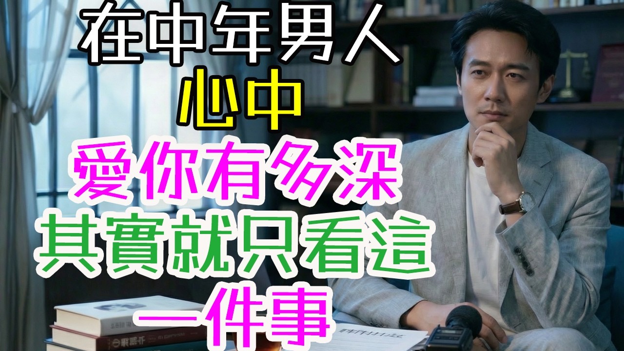 姐妹們別被騙了！中年男人的深情不在床上，也不在錢包，而在這件小事裏。#三重愛 #情感成長 #兩性關係 #戀愛技巧 #幸福婚姻