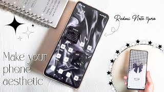 How to make your android phone aesthetic 🐈‍⬛| xiaomi redmi note 11 pro | Janny screenshot 5