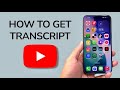 How To See Transcript On YouTube Videos