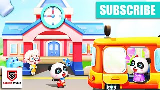 Baby Panda's School Bus | Drive the School Bus and pick up all your friends | #GAMEPLAY screenshot 1