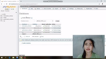 การสร้างฐานข้อมูลด้วย phpMyAdmin