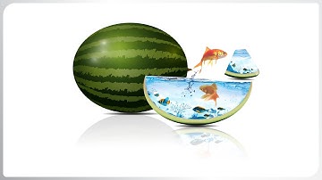 CorelDraw Creative design - Make Simple Photo Manipulation | Watermelon and Fish