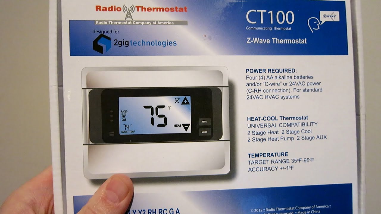 Part 1: How to Replace a Conventional Thermostat with a 2Gig CT100 Z