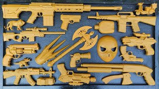 Cleaning Assault Shooting Toys, Ak47, Shotgun, Sniper Rifle, M16, Glock Pistol, Cowboy gun